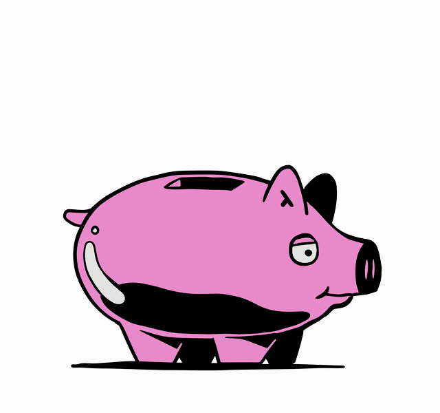 The piggy bank — animated illustration for trivago