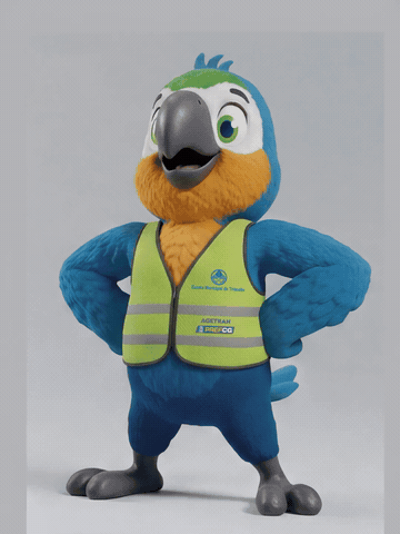 Canindé gesturing in a reflective safety vest.